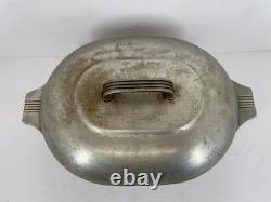 Rôtissoire ovale vintage Wagner Ware Magnalite avec couvercle 4265 P, fait en aluminium, cocotte en fonte émaillée de type Dutch Oven