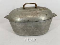 Rôtissoire ovale vintage Wagner Ware Magnalite avec couvercle 4265 P, fait en aluminium, cocotte en fonte émaillée de type Dutch Oven