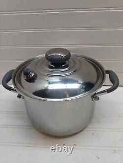 Royal Prestige 4 Qt Kitchen Charm T304 Stainless Stockpot Dutch Oven Fry Pan Lid  <br/>  <br/>	  
Traduction en français : <br/>Royal Prestige 4 Qt Cuisine Charme T304 Acier Inoxydable Marmite Stockpot Dutch Oven Fry Pan Lid