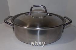 SITRAM 30R Casserole en Acier Inoxydable de 12 Pouces avec Couvercle et Base en Cuivre