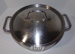 SITRAM 30R Casserole en Acier Inoxydable de 12 Pouces avec Couvercle et Base en Cuivre