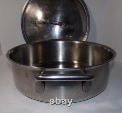 SITRAM 30R Casserole en Acier Inoxydable de 12 Pouces avec Couvercle et Base en Cuivre