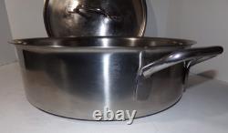 SITRAM 30R Casserole en Acier Inoxydable de 12 Pouces avec Couvercle et Base en Cuivre