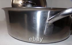 SITRAM 30R Casserole en Acier Inoxydable de 12 Pouces avec Couvercle et Base en Cuivre