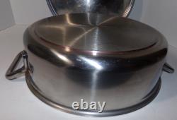 SITRAM 30R Casserole en Acier Inoxydable de 12 Pouces avec Couvercle et Base en Cuivre