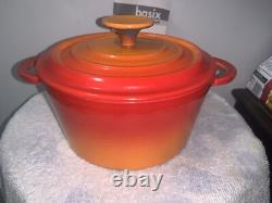 STAUB Basix Cocotte avec Couvercle en Fonte Émaillée #18 ORANGE 2 QT France NEUF