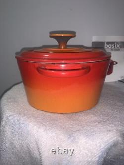STAUB Basix Cocotte avec Couvercle en Fonte Émaillée #18 ORANGE 2 QT France NEUF