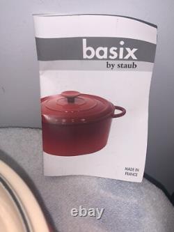 STAUB Basix Cocotte avec Couvercle en Fonte Émaillée #18 ORANGE 2 QT France NEUF