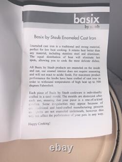 STAUB Basix Cocotte avec Couvercle en Fonte Émaillée #18 ORANGE 2 QT France NEUF