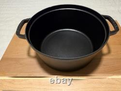 STAUB Cocotte ronde en fonte, 7 qt, noire