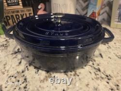 STAUB La Cocotte en fonte émaillée, cocotte ovale n°29, 11 3/8, bleue