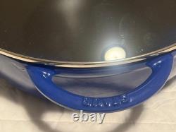 STAUB Le Grande Cocotte en Fonte Émaillée de 7,4 Litres avec Couvercle, Bleue, NEUVE