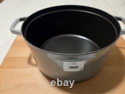 STAUD Cocotte en fonte de 13,25 qt, ronde, grise