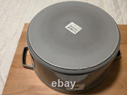 STAUD Cocotte en fonte de 13,25 qt, ronde, grise