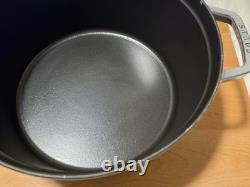 STAUD Cocotte en fonte de 13,25 qt, ronde, grise