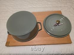 STAUD Cocotte ronde en fonte, 7 qt, eucalyptus