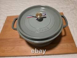 STAUD Cocotte ronde en fonte, 7 qt, eucalyptus