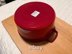 STAUD Cocotte ronde en fonte de 7 qt, cranberry