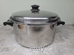 Saladmaster Marmite de 7 qt en acier inoxydable chirurgical T304, cocotte en fonte, poêle à frire et sauter avec couvercle