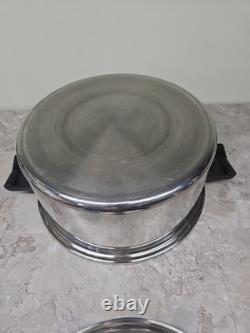 Saladmaster Marmite de 7 qt en acier inoxydable chirurgical T304, cocotte en fonte, poêle à frire et sauter avec couvercle