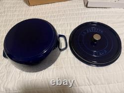 Staub Cocotte ronde en fonte 6,33 qt, bleu foncé