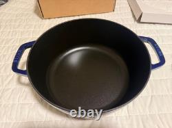 Staub Cocotte ronde en fonte 6,33 qt, bleu foncé