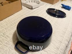 Staub Cocotte ronde en fonte 6,33 qt, bleu foncé