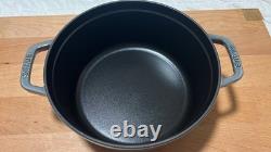 Staub Cocotte ronde en fonte de 4 qt, gris graphite