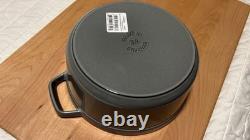 Staub Cocotte ronde en fonte de 4 qt, gris graphite