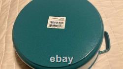Staub Cocotte ronde en fonte de 5,5 pintes, bleu turquoise, fabriquée en France