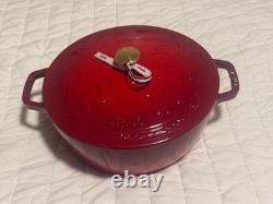 Staub La Cocotte 5,25 qt, Four à la Française Essentiel avec Couvercle en Cheval, cerise