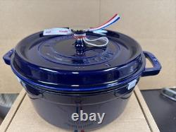 Staub La Cocotte Faitout en Fonte Émaillée 4 QT 9 3/8 Bleu Foncé