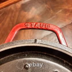 Staub La Cocotte n°31 Cocotte ovale en fonte émaillée 5,75 qt Couvercle coq France