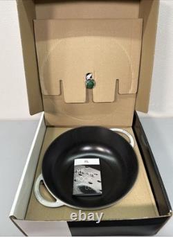 Staub Le Grand faitout en fonte émaillée de 7,4 pte avec couvercle en verre, Truffe blanche