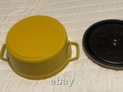 Staub cocotte ronde en fonte 4 qt, Citron