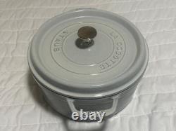 Staub en fonte 4 qt, ronde, cocotte, truffe blanche