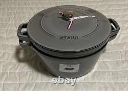 Staub en fonte, 5 qt, rond, cocotte, ensemble empilable de 3 pièces