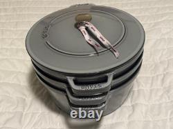 Staub en fonte, 5 qt, rond, cocotte, ensemble empilable de 4 pièces