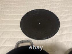 Staub en fonte, 5 qt, rond, cocotte, ensemble empilable de 4 pièces