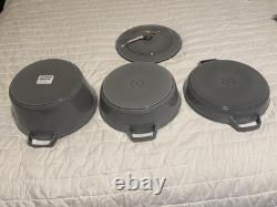 Staub en fonte, 5 qt, rond, cocotte, ensemble empilable de 4 pièces