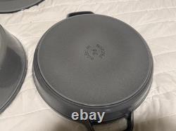 Staub en fonte, 5 qt, rond, cocotte, ensemble empilable de 4 pièces