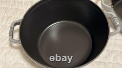 Staub en fonte, 5 qt, rond, faitout, ensemble empilable de 3 pièces