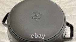 Staub en fonte, 5 qt, rond, faitout, ensemble empilable de 3 pièces