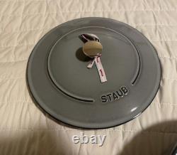 Staub en fonte, 5 qt, ronde, cocotte, ensemble empilable de 4 pièces, gris
