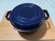 Staub En Fonte 7 Qt, Cocotte Ronde, Braiser Et Griller. Bleu Fonc&eacute;