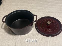 Staub en fonte 7 qt, ronde, cocotte, Grenadine