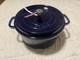 Staub En Fonte 7 Qt, Ronde, Cocotte, Bleu Fonc&eacute;