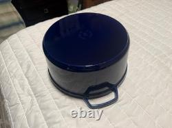 Staub en fonte 7 qt, ronde, cocotte, bleu foncé