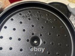 Staub en fonte 7 qt, ronde, cocotte, bleu foncé