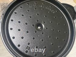 Staub en fonte 7 qt, ronde, cocotte, bleu foncé